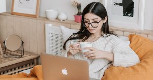 girl under blanket as a banner for node.js course