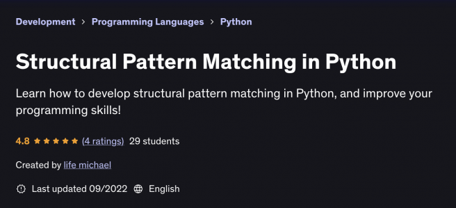 pattern matching course on udemy pattern matching course on udemy