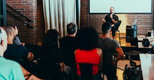 talkl in conference