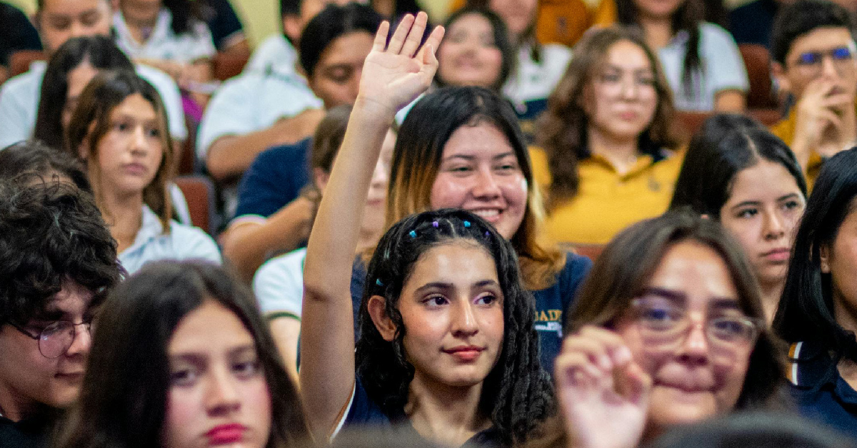 Students Asking Questions Banner