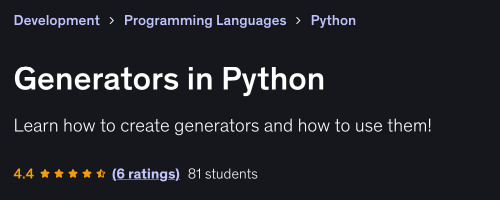 generators course banner