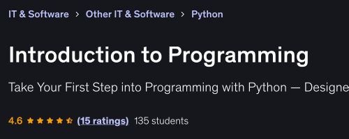 intro to programming course