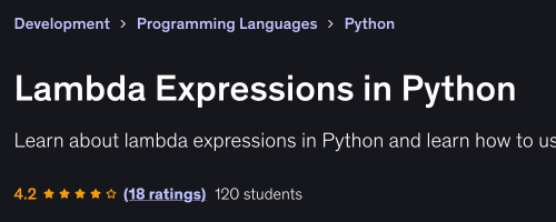 python lambda expressions course